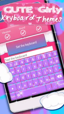 Cute Girly Keyboard Themes android App screenshot 1