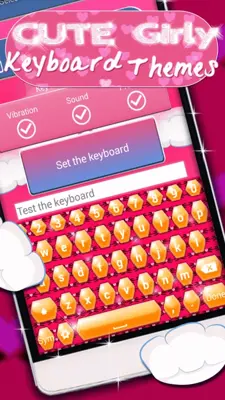 Cute Girly Keyboard Themes android App screenshot 3