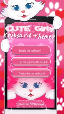 Cute Girly Keyboard Themes android App screenshot 5